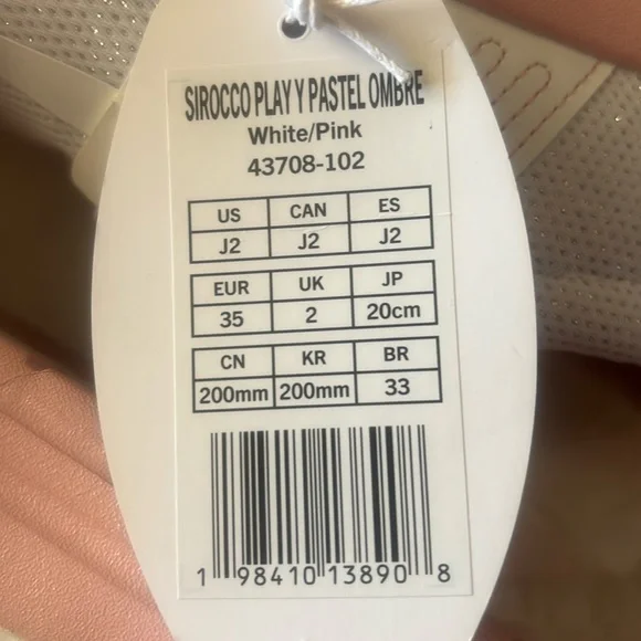 Hey Dude Sirocco Play Pink/White Sneakers Youth NWT - Picture 7 of 7